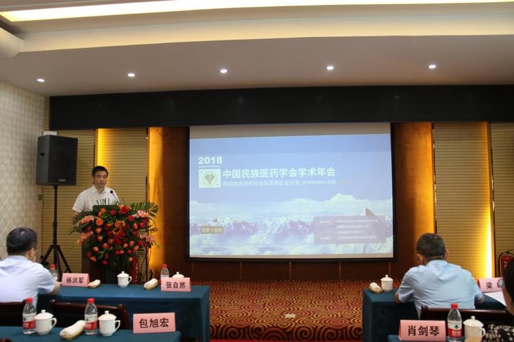 刘凯列会长对医药学会学术年会进行致辞会议中,中药大品种联盟秘书长